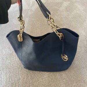 Navy and gold Michael kors bag